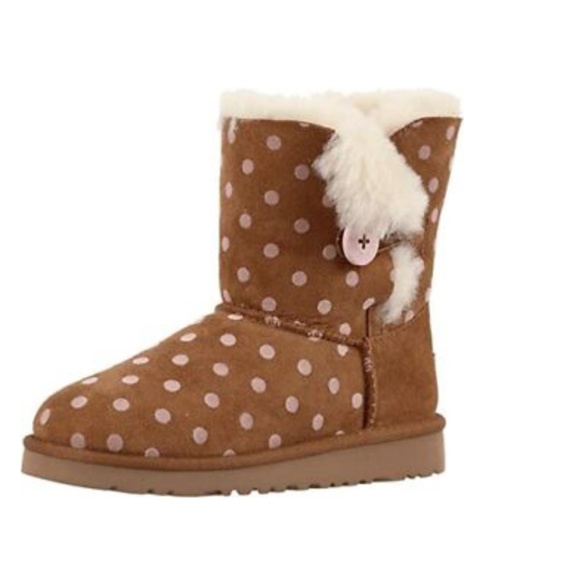 UGG Bailey Button Polka Dot Size 4 NEW in Original UGG Box